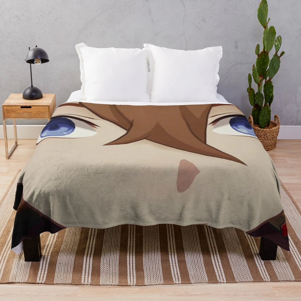 Childe (tartaglia) Face Meme Throw Blanket Genshin Impact,genshin