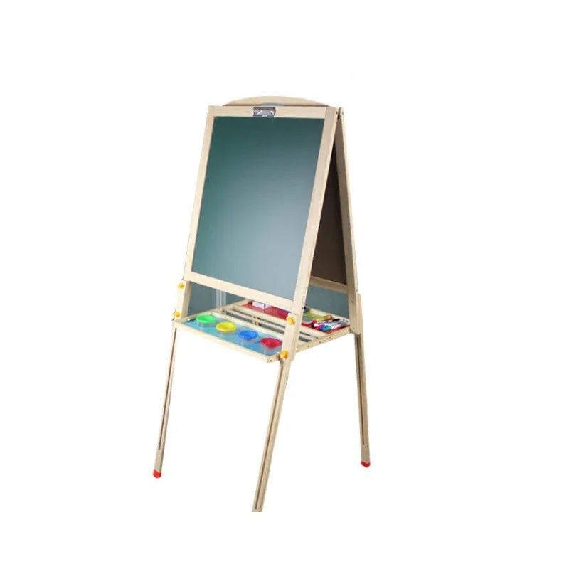 Montessori Wooden Lifting Double-sided Tablet Magnetic Painting Large Drawing Board Sensory Toy Children's Magic Blackboard Gift 3