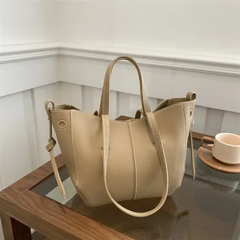 حقيبة حمل كاجوال أنيقة، حقيبة يد نسائية من جلد البولي يوريثان ذات سعة كبيرة، حقائب نسائية عصرية، حقيبة كتف للتنقل بالإبط 2