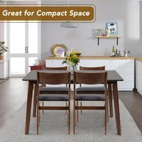 Dining Table Set for 4, Mid Century Dining Set, Kitchen Table and Chairs for Breakfast Nook and Small Space, Dinner Table 2