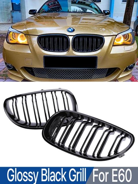 Front Kidney Bumper Carbon M Color Grill Facelift for BMW 5 Series E60 E61 2003-2010 Chrome Silver Black Grille Car Accessories