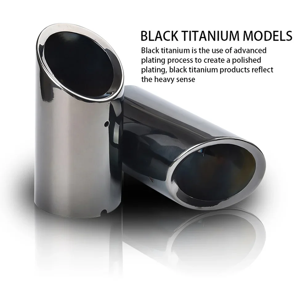 Auto Car Exhaust Muffler Tip Pipes Covers 1/2Pcs fit for VW Tiguan Passat B7 CC Audi A3 8P A4 B8 Q5 A1 2009-2015 Car Accessories car exhaust tail pipe