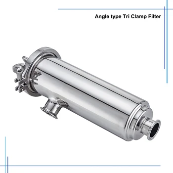 สแตนเลสเกรดอาหารสุขาภิบาลมุมประเภท Tri CLAMP FILTER ตลับท่อน้ําติดตั้งอย่างรวดเร็ว DUPLEX FILTER 1