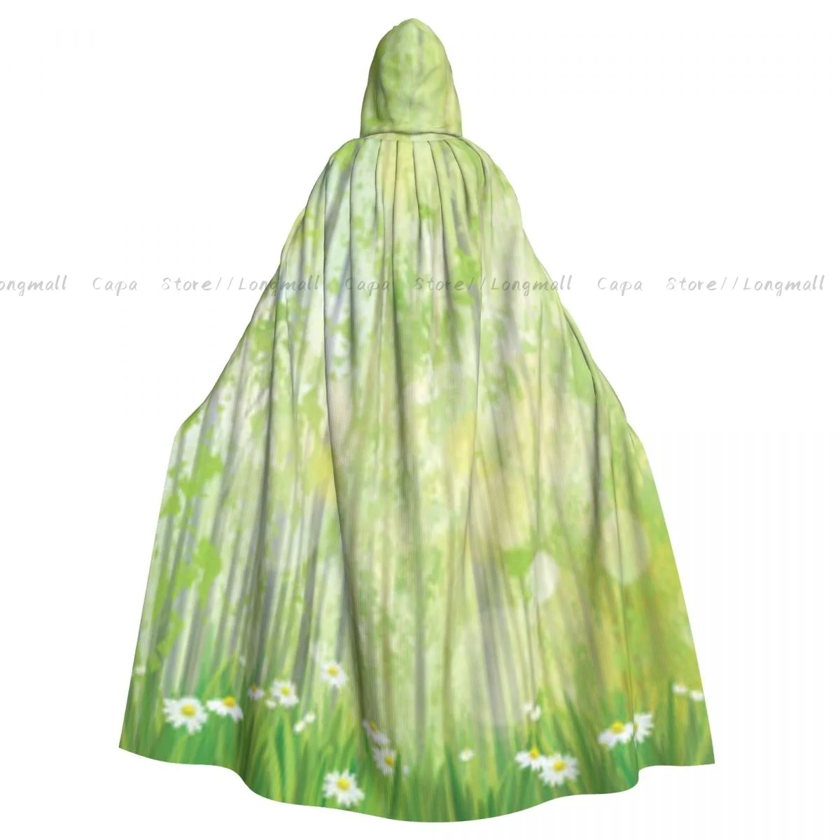 

Adult Vampire Cape Hooded Robe Summer Landscape Halloween Cloak Full Length Cosplay