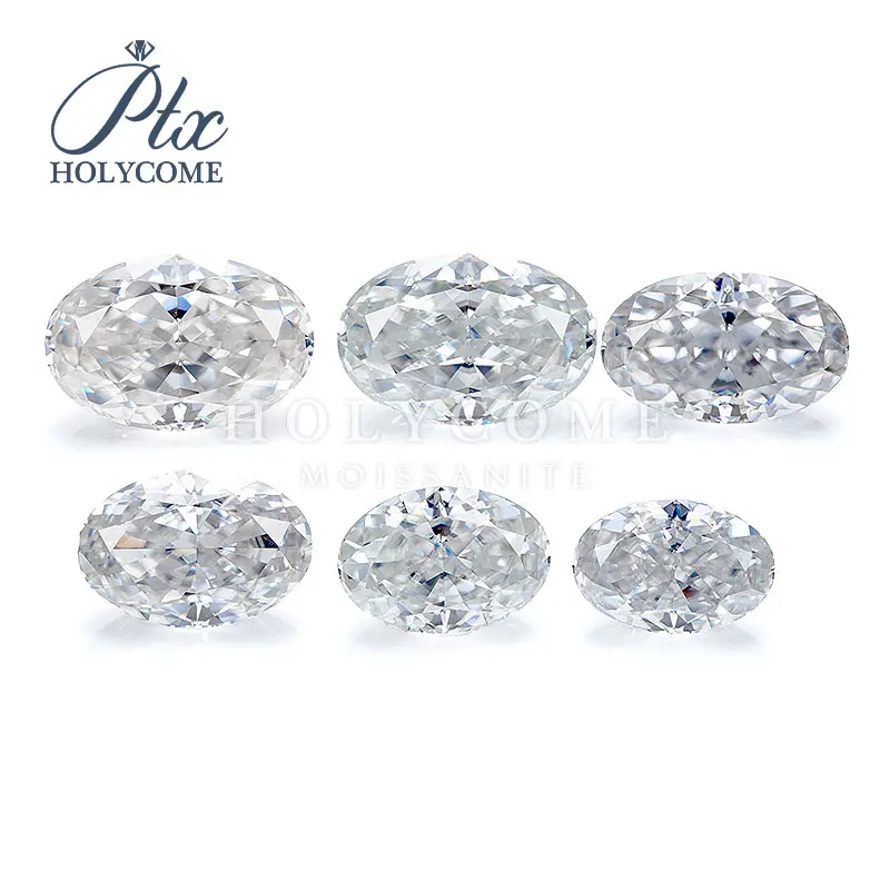 

Holycome GRA Certificated Moissanite DEF VVS1 Hot Sale Oval Brilliant Cut Factory Price Loose Moissanite Supplier Grobal Factory