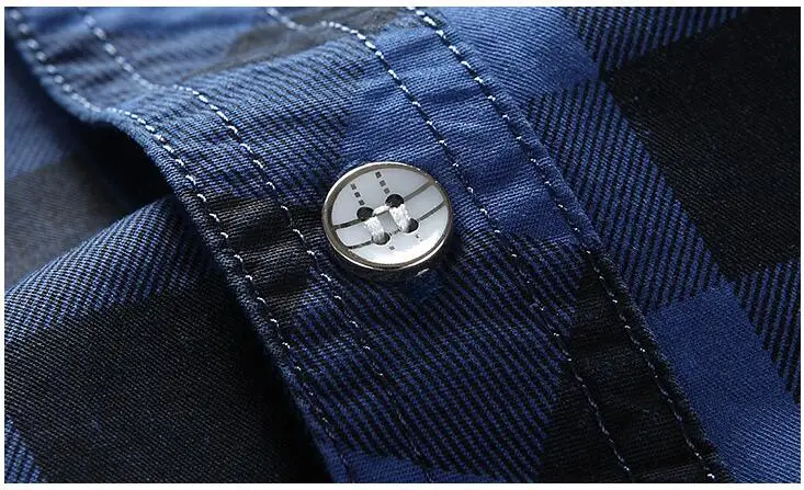 New Summer Men Plaid Short Sleeved Shirts New Fashion Man Outdoor Casual Cargo Shirts Good Quality Male Cotton Shirts Size 5XL