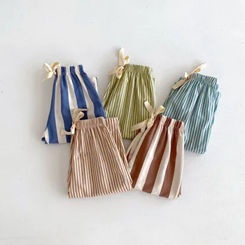1 2 3 4 5year Old Kids Clothes Striped Harem Pants Fashion Casual Loose Children's Wear Trousers Boys Girls Thin Wide Leg Pant 2