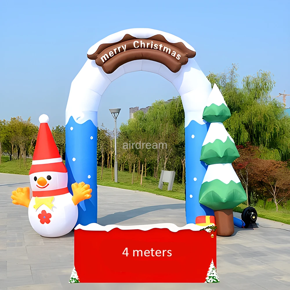 10 styles Giant Inflatable Santa Claus Archway Air Blow Christmas Event Entrance Arch Ornament Xmas Interior outdoor decoration 6