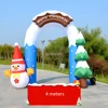 10 styles Giant Inflatable Santa Claus Archway Air Blow Christmas Event Entrance Arch Ornament Xmas Interior outdoor decoration 6