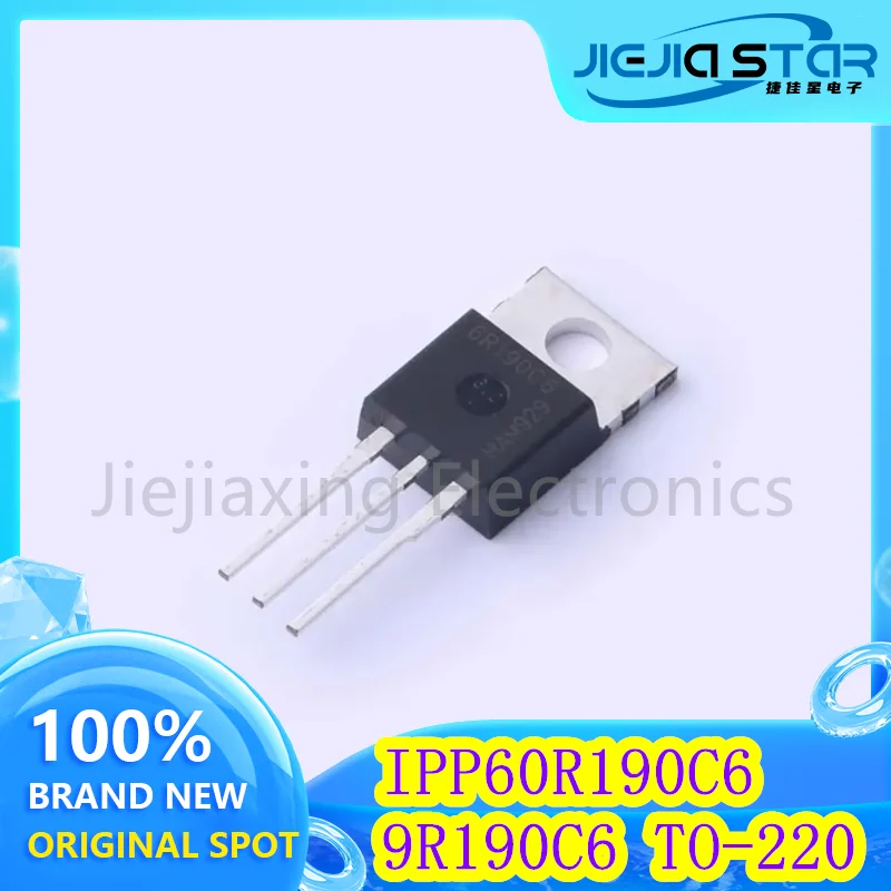 High-Power Field Effect Transistor, IPP60R190C6, TO-220, 100% Original, In Stock, 6R190C6, 20A, 650V