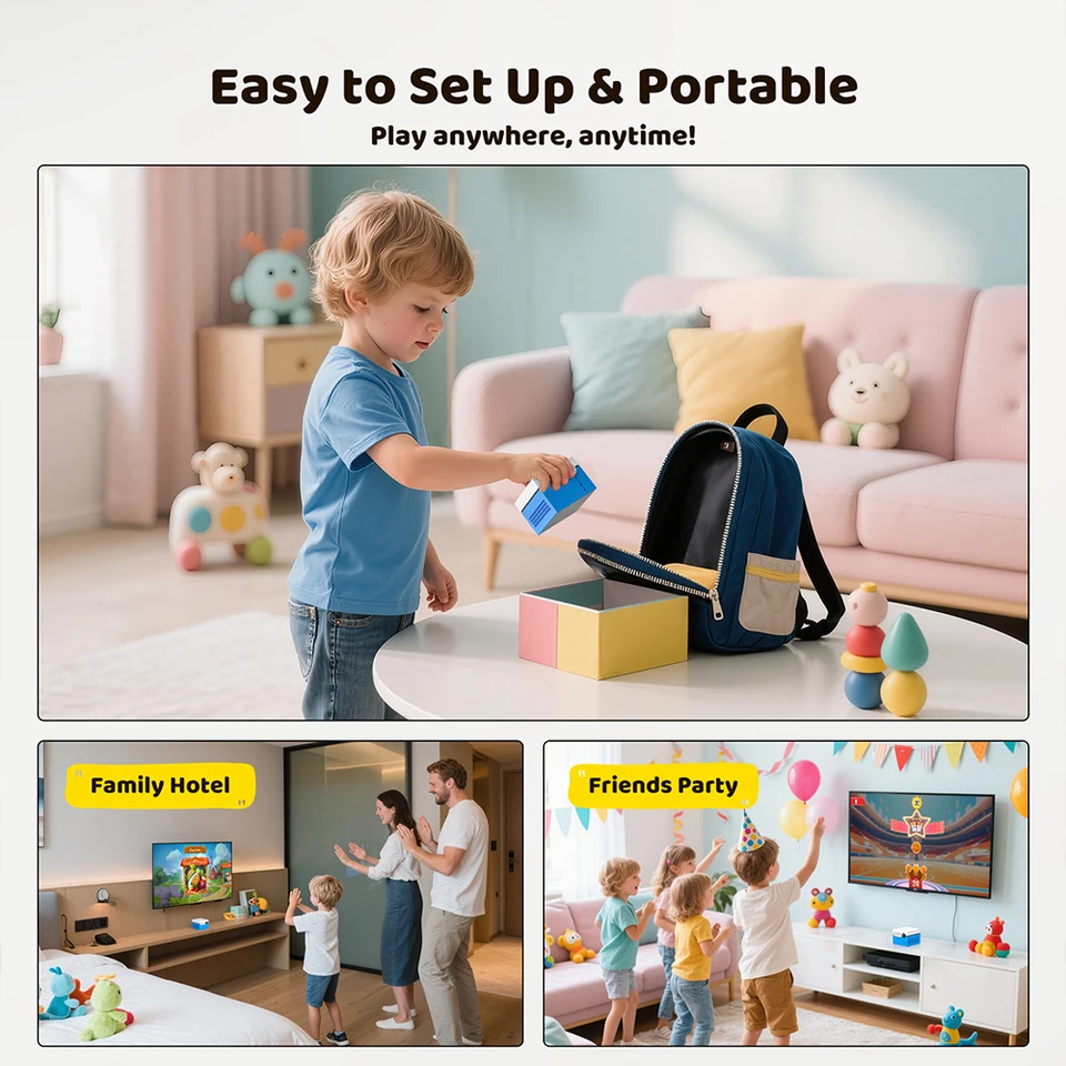 KINHANK MotionX ビデオゲームコンソール、子供と家族向けの30以上の