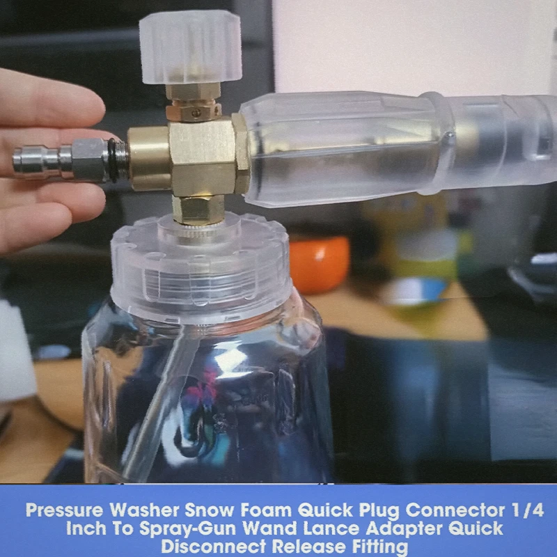 Adattatore A Sgancio Rapido 1/4" | Per Idropulitrici E Lance Schiuma | Acciaio Inossidabile | 3000 PSI