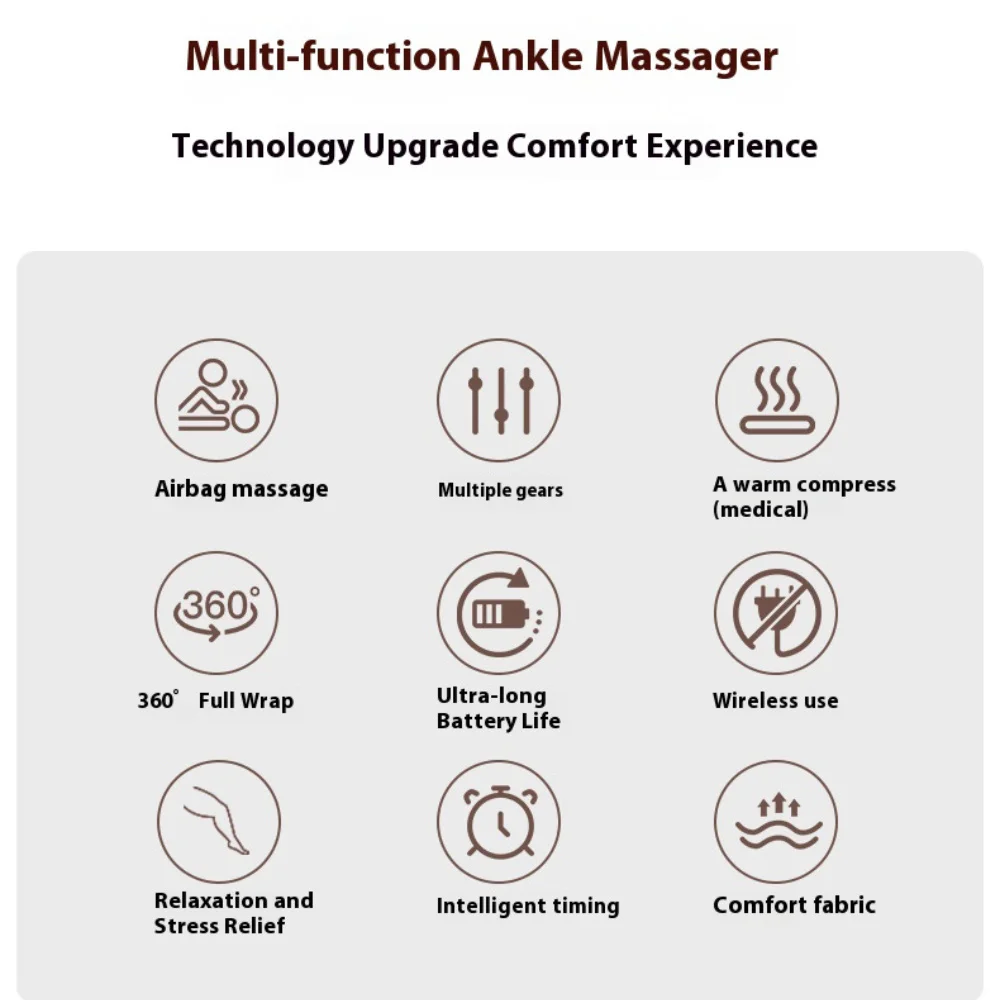 Wireless Ankle Heating Pad Electric Vibration Massage Heated Foot Hand Wrap for Wrist Ankle Rechargeable Heating Wristband Brace