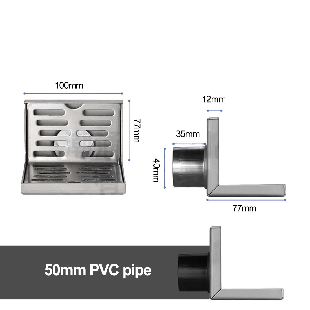 

Invisible All-Copper Floor Drain With Large Displacement For Efficient Drainage Anti Overflow Square Shower Drain Accessories