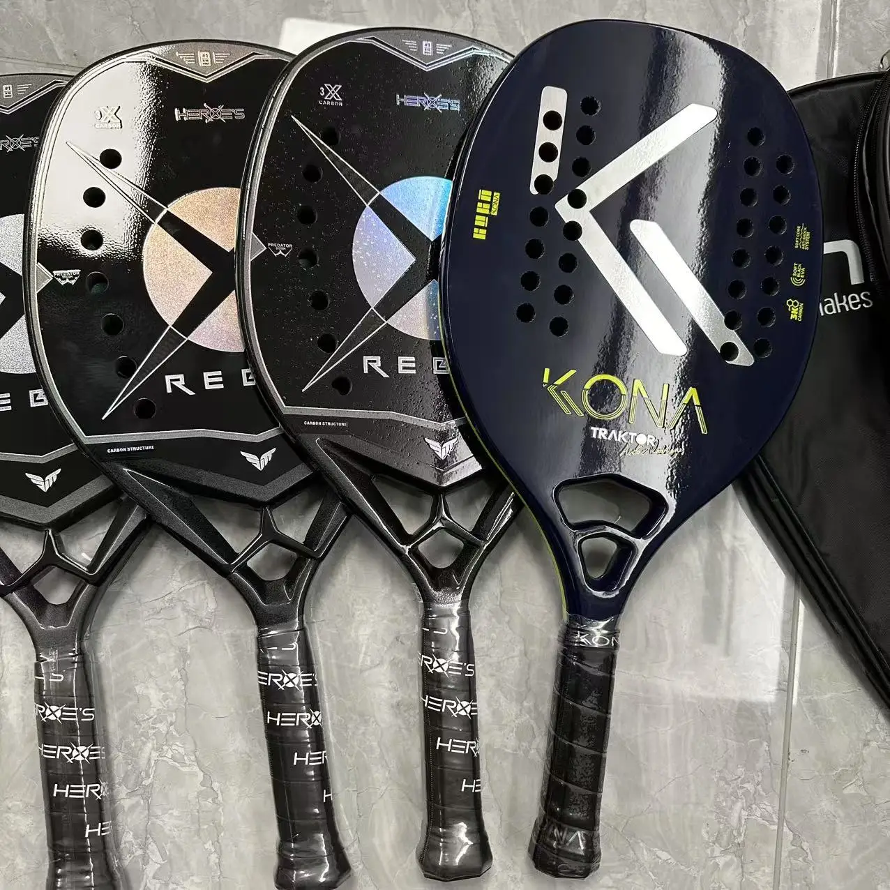 Tennis Racket Beach 3K Full Carbon Fiber Rough Surface Interlayer EVA Foam