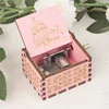 Mechanical Music Boxs Wooden Antique Carving Handmade Crank Classical Theme Music Birthday Gift Home Decoration Musical Decor 5