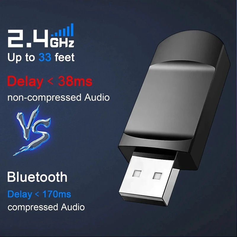 Wireless Gaming Headset With Mic 2.4G Bluetooth Headphone USB 3.5Mm Wired 3 Modes For PC,Laptop,PS4, PS5, Mac