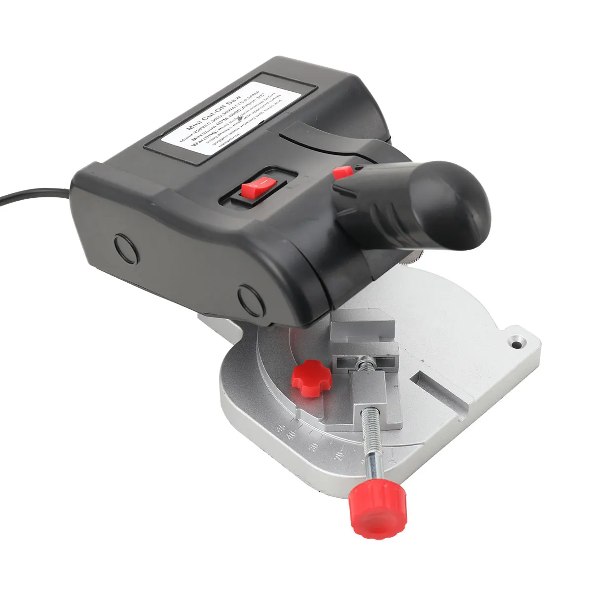 Mini-Elektrosäge-Schneidemaschine, Hochgeschwindigkeits-Tischtrennsäge, Stahlklinge zum Schneiden von Metall, Holz, Kunststoff, verstellbar – Detail 16