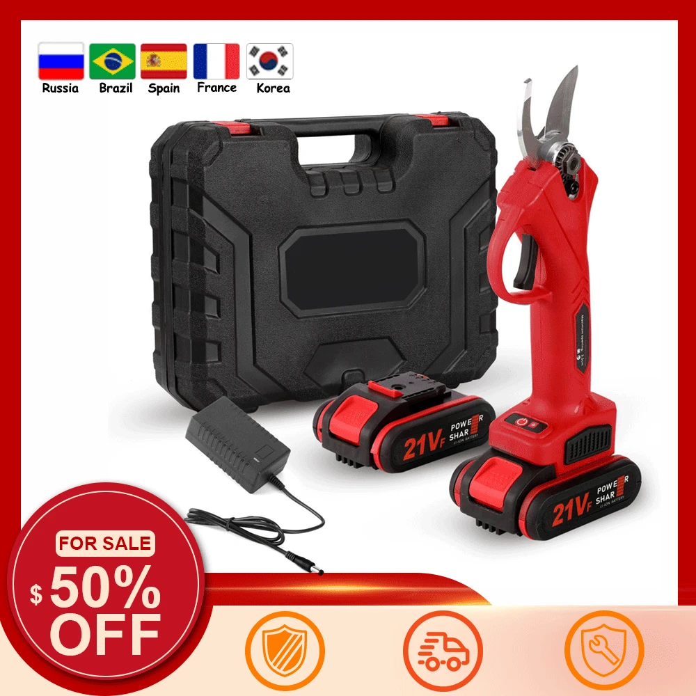 21v Cordless Electric Pruner Pruning Shear Efficient Fruit Tree Bonsai