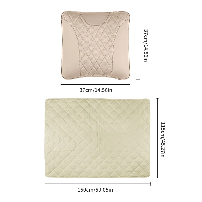 현대차용 다기능 베개 통기성 좋은 소형 담요 짧은 여행용 허리 덮개로 사용 가능 낮잠용