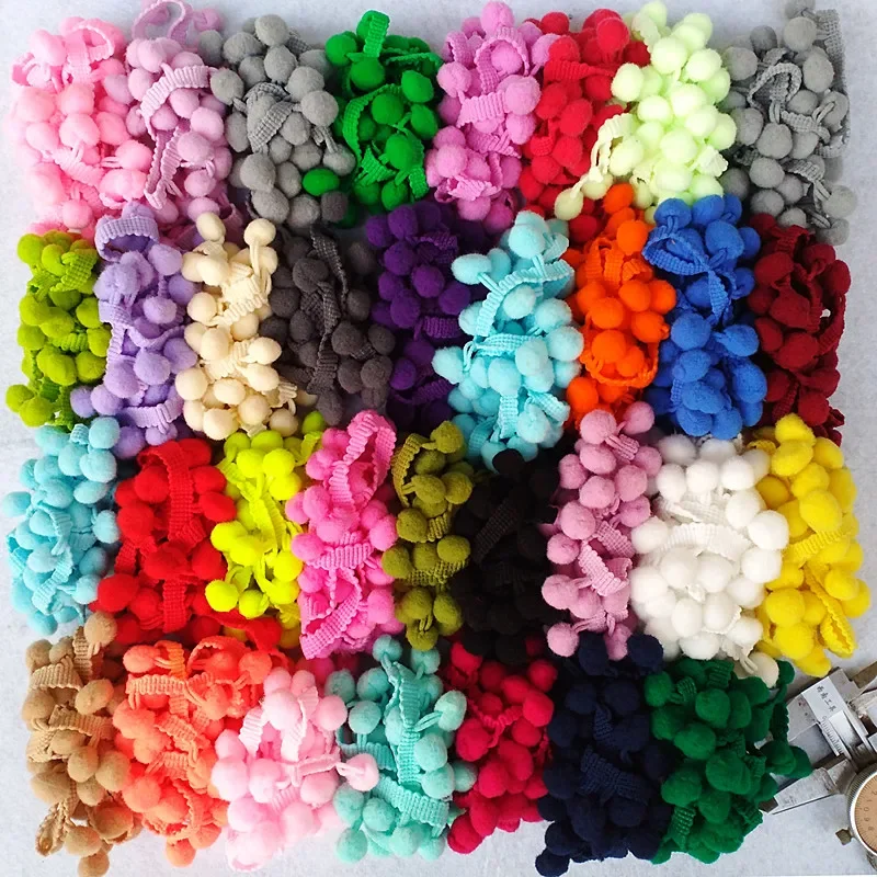 1 Fita De Renda Pompom Bobble Guarnição Artesanal | Parcelamento Sem Juros