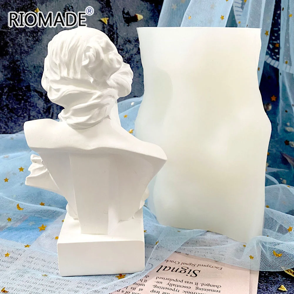 Große 3D Göttin Silikon-Kerzenform Antike Griechische Statue DIY Handwerk Harz Gips Kerzenform Aromatherapie-Herstellungswerkzeuge – Detail 5