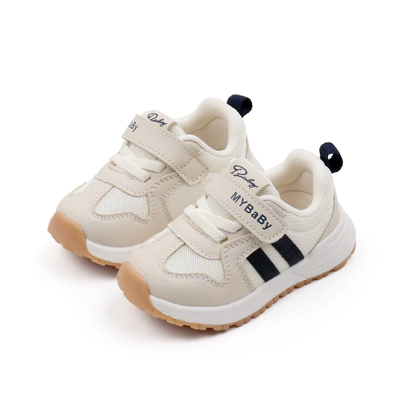 Baby Boys Girls Comfortable Sports Shoes Soft Sole Non-slip Solid Colour Toddler Shoes 5