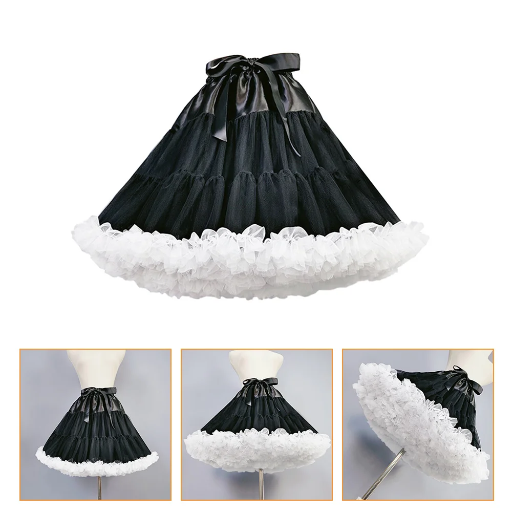 Mesh Pannier Gauze Underskirt Beautiful Ruffled Petticoat Lolita Tulle Tutu Women