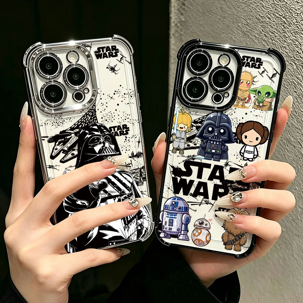 Enhanced Plating Phone Case with Anti-Cool Stars Design