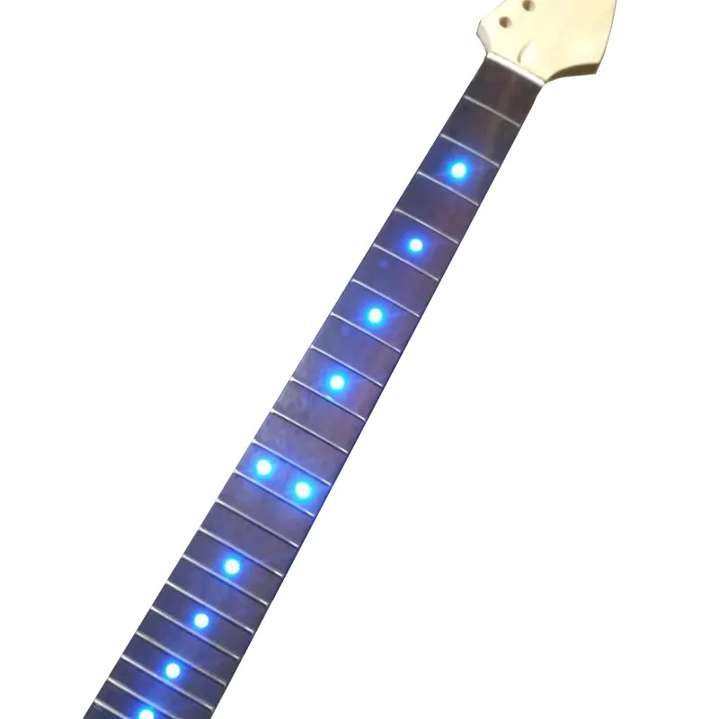 22frets Inlay LED Dots Rosewood Fretboard Maple Electric Guitar Neck  Accessories Musical Instrument Parts