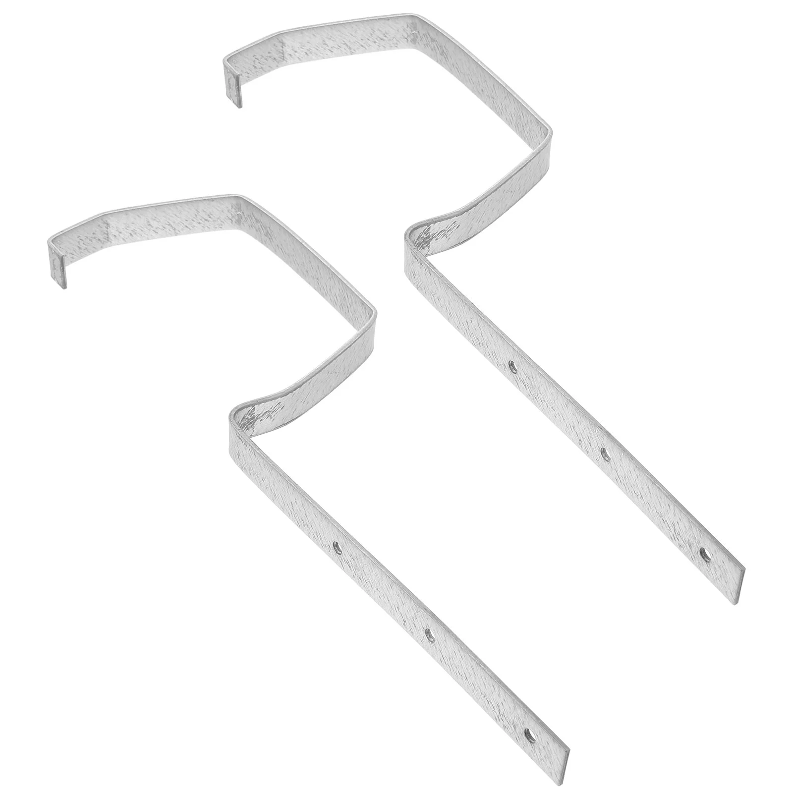 2 Pcs Gutter Bracket Belt Catch Basin Kits Downspout Extensions Tool Silver Iron Brake Booster Adjustment