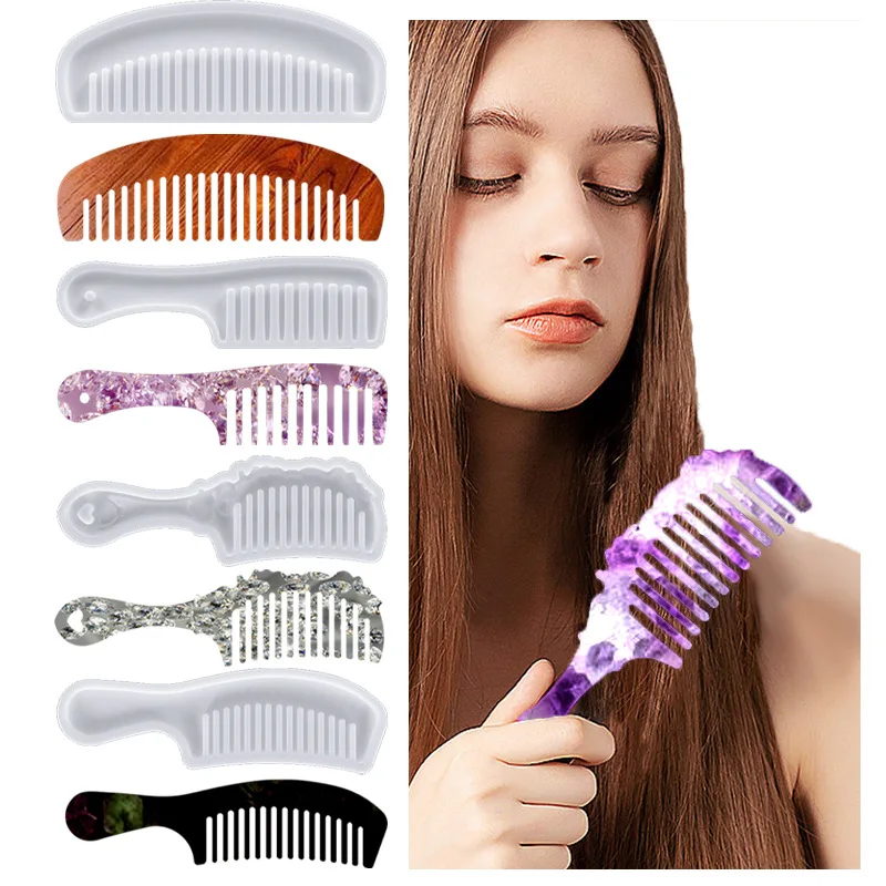 Stampo Silicone Per Pettini Afro Resina Epossidica Stampo Per Pettine In Silicone Per Artigianato Di Fusione Fai-da Stampo Per Resina Epossidica
