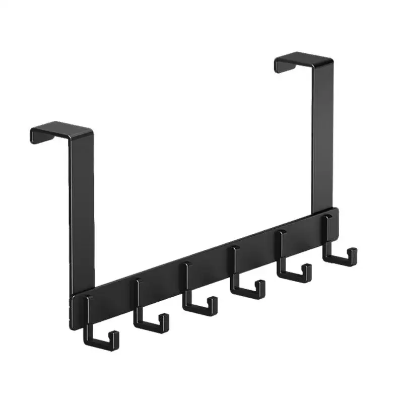 

Подвесная металлическая вешалка для задней двери, дизайн с несколькими крючками, вешалка для одежды для входной двери, ванной комнаты и