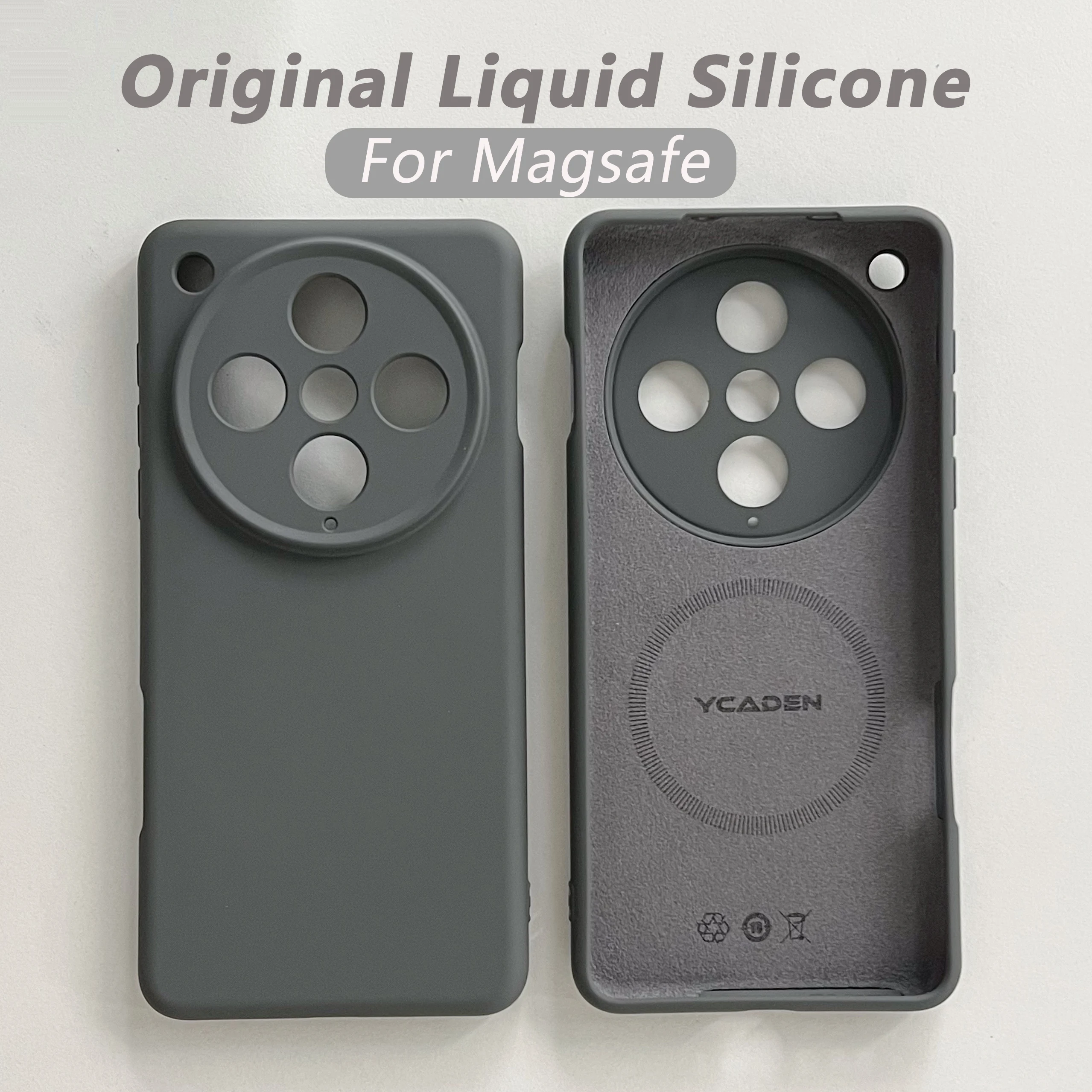 Premium Liquid Silicone Magnetic Case with MagSafe Integration - Wireless Charging Compatible Cover