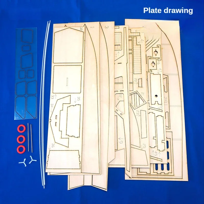 1/30 RC Version Ship Model Feiyu Wooden Assembled Ship Model Kit Entry-level Kit Nautical Model Technology Small Production 3