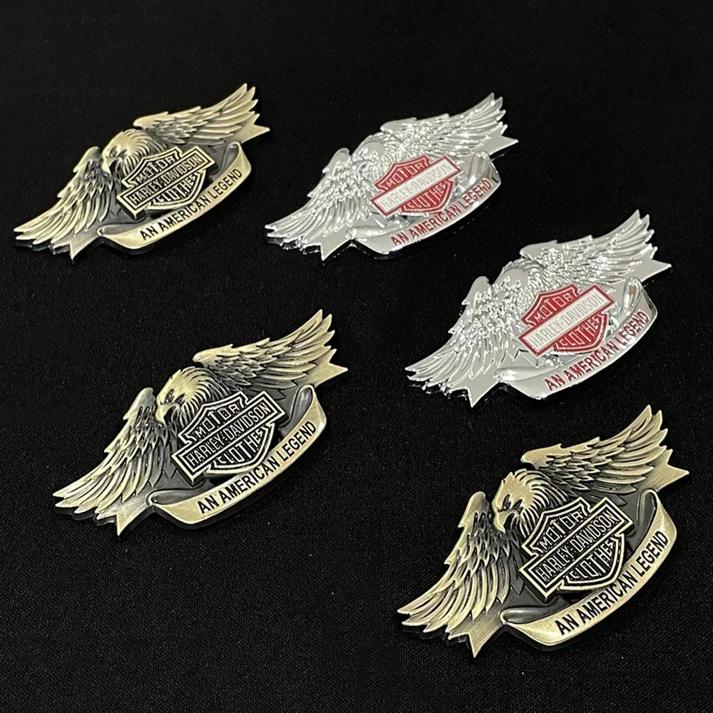 Metal Aluminum Sheet Skull Skeleton Sticker For Harley Davidson Motorcycles Car Head 3D Sticker Tail Fuel Tank Cover Emblem 5