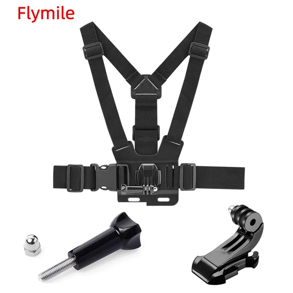 Flymile Chest Strap Mount Belt for GoPro Hero 13/12/10 Action 5 Pro Sports Camera Harness Strap Holder POV Video Photographic