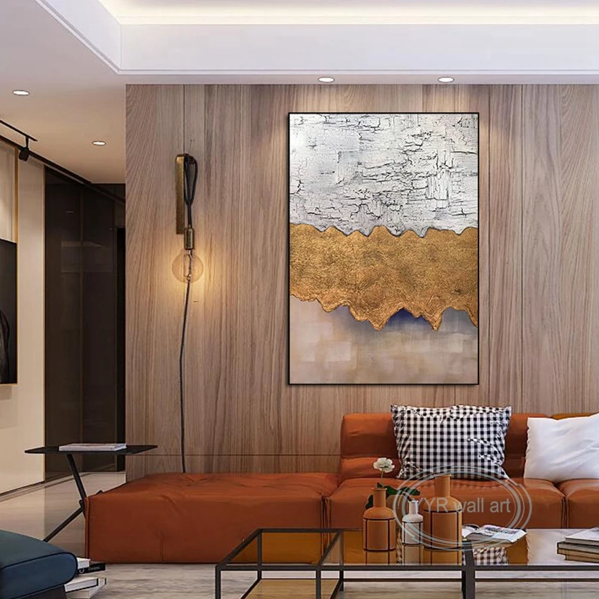 

Light Luxury Oil Painting Wall Decor Mural Nordic Modern Abstract Handmade Art Canvas Poster Living Room Porch Hotel Restaurant