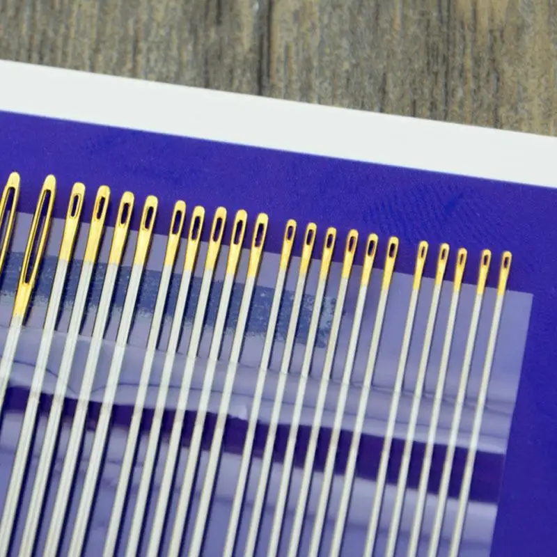 Multi-size Sewing Needle Stainless Steel Golden Embroidery Fabric Cross Stitch Needles Kit Tools Sewing Handmade Needles embroidery needles