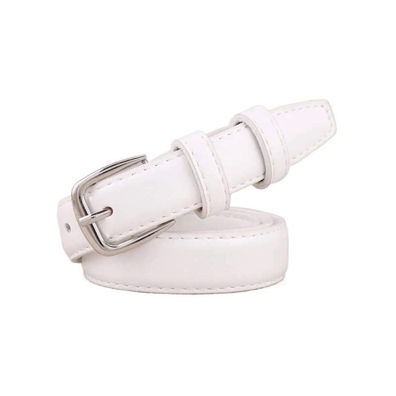 Women Belts PU Leather Simple Metal Buckle Belt Girls Dress Jean Pants Waistband Belts For Lady High Quality Ladies Dress Belt - 6