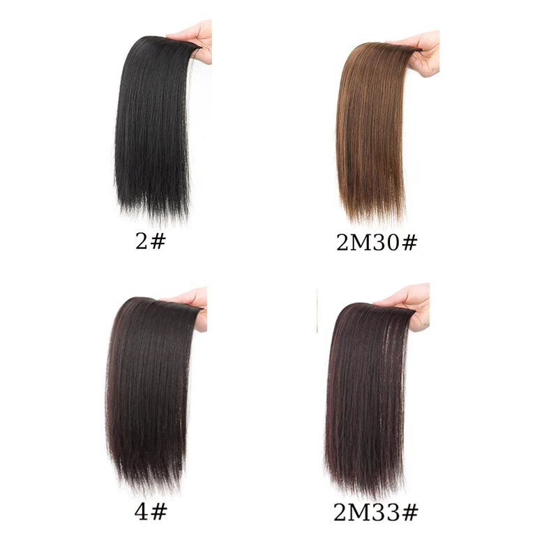 H&STAR 30cm Synthetic Short Straight Pad Invisible Hair Extension Lining Hair Top Side Cover Hairpiece Women