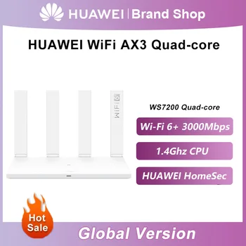 화웨이 글로벌 버전 AX3 쿼드코어 1.4Ghz 무선 와이파이 라우터, 와이파이 6 + 3000 Mbps, 와이파이 신호 증폭기, 정품