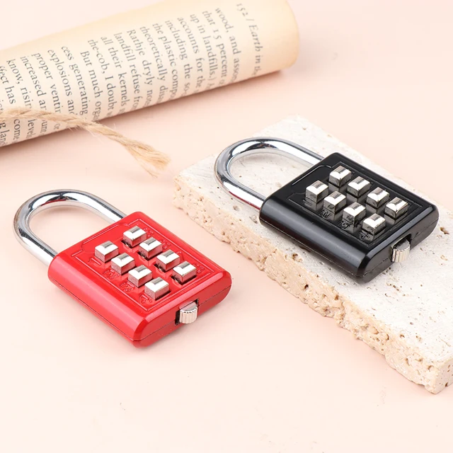8 Digits Password Code Combination Padlock Zinc Alloy Suitcase For Luggage Travel Code Smart Lock Code Keyed Anti-thieft Lock 2