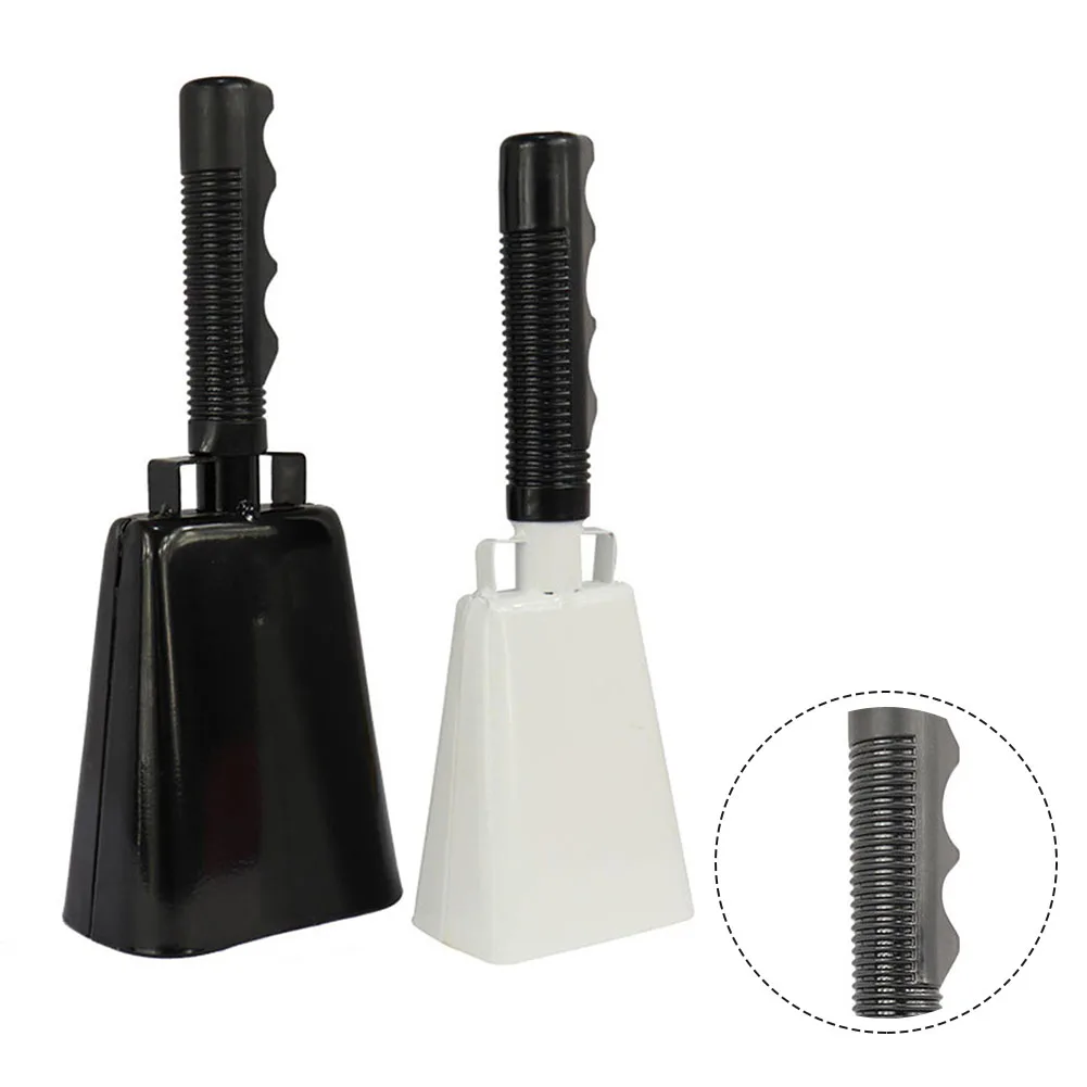 Hand Bell Cow Bell Steel Cowbell With Handle Hand Percussion For Party Sport Events Cheering Bell Hand Call Loudly For Concert