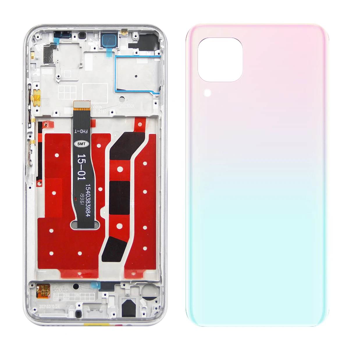Schermo LCD Per Huawei P40 Lite 4G / Nova 6 SE / Nova 7i Con Kit Riparazione - Modelli JNY - 3
