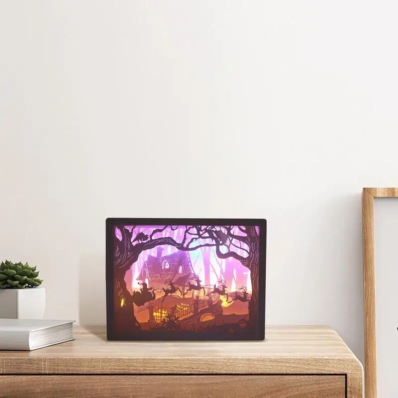 Paper Carving Night Light Aesthetic Paper 3D Carving Night Lamp Home Decor Products For Balcony Living Room Bedroom Entrance