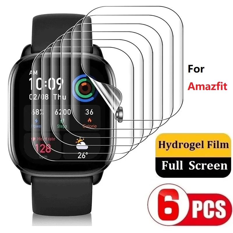 

Hydrogel Protective Film On For Amazfit GTS 3 4 Mini 2 2e Screen Protector For Amazfit Bip 5 3 U Pro S Lite Soft Tpu Watch Film