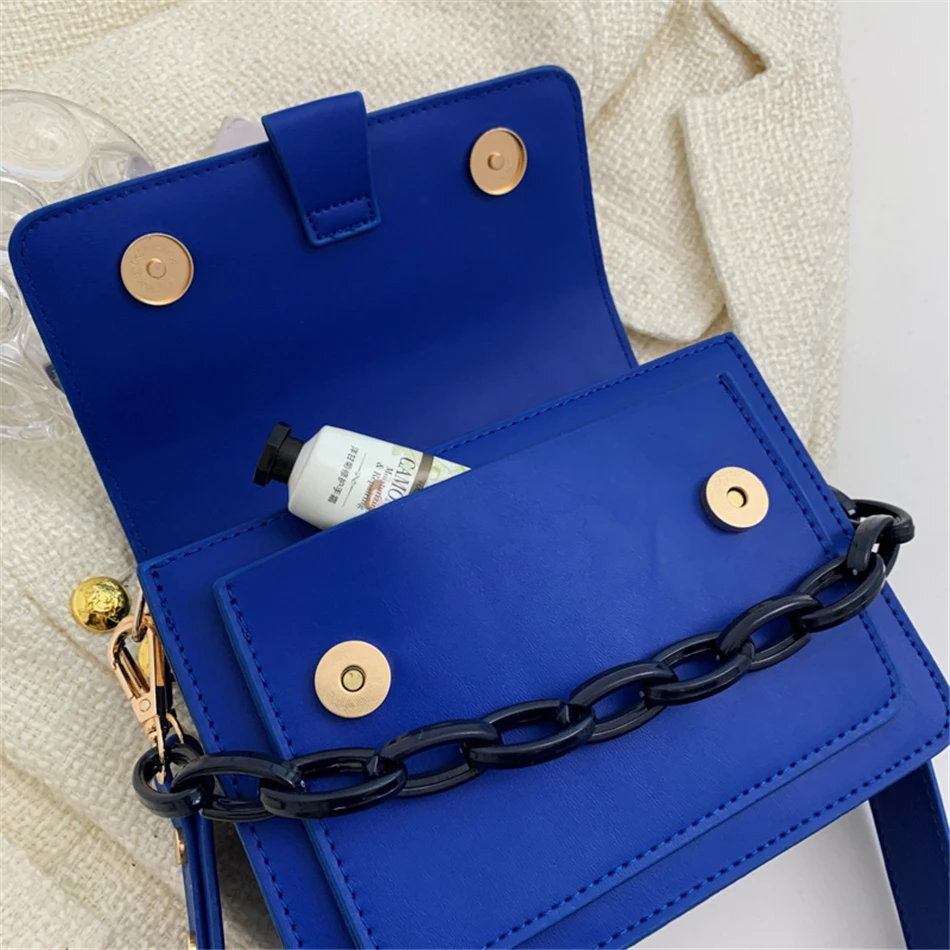 Super Popular Klein Blue Women's Small Totes PU Leather Shoulder Crossbody Bags for Women 2022 Spring Purse and Handbags Luxury