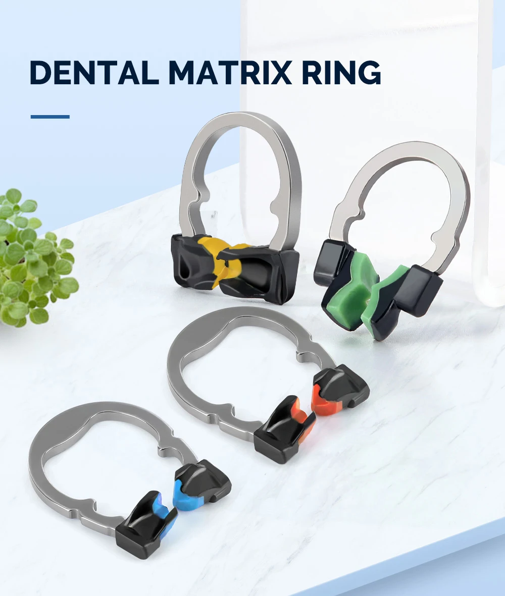 AZDENT Dental Sectional Matrix System Set New Contoured Matrices Clip Ring Bands Wedge Knife Dentis Wedges Plastic Kit_voghion.com