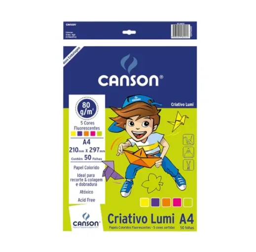 LumiA4 50 FL 80g 210x297mm Bloc Créatif 5 Couleurs-Canon